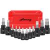 Awang Set di chiavi a bussola Torx, 13 pezzi, T8 - T60, per chiave dinamometrica e trapano, S2 in lega di acciaio
