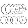 ALKAN Fascette Stringitubo Universali Prefabbricate in Acciaio Inox AISI 430, 360 + 740 mm, 10 Pezzi, Argento