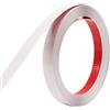 ZOWZOW Bordatura adesiva 20 m x 6,4 mm, profilo in PVC impermeabile per muri, finestre, specchi, mobili, piastrelle - Bianco decorazione fai-da-te