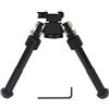 Jsleid Bipiede V8 Regolabile, Bipiede Picatinny Mount, Bipiede Regolabile con Rotazione di 360 Gradi, 6,5 Pollici a 9,5 Pollici Bipiede in Lega di Alluminio Leggero, QD CNC, per Appoggio Fucile (Nero)