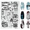RUNRAYAY Set di piastre per stamping a quadri per nail art, piastre per timbri a quadri con fiocco, kit di modelli per timbri, silicone per unghie con fiocco per manicure fai da te