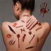 Dream Loom Tatuaggi di Halloween Cicatrici, 18 Fogli di Halloween Cicatrici di vampiro di zombie Falso ferita insanguinata Tatuaggi temporanei, per Halloween Party Cosplay Costume Trucco Props