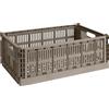 Hay - Cestino Colour Crate - Grigio - Polipropilene riciclato - Designer Hay Studio