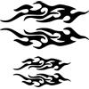Be In Your Mind 8 Pezzi Adesivo Riflettente Fiamma Grafica Fiamma Adesivo Laterale Carrozzeria Fiamma Racing Decalcomania Sportiva Decorazione Autoadesiva Per Skateboard Auto 29 Cm 12 Cm Nero