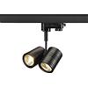 SLV faretto sistema trifase BIMA 2/ faretto, spot LED, faretto a plafone, sistema a binari, illuminazione di interni / GU10 50W nero