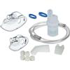 CURA FARMA CuraNeb - Kit Ricambio Universale per Aerosol a Pistone con Ampolla, Mascherina Adulti e Bambini, Tubo, Forcella, Boccheruola Compatibile con Nebula Aerosol Microlife, Dispositivo Medico CE