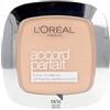 L'Oreal Paris L'Oréal Paris Cipria in Polvere Uniformante Fissante Accord Parfait, Finish Matte e Risultato Naturale, 3R Beige Rosé