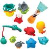 INFANTINO - Splish & Splash Bath Time Set - 17 Pezzi Multi-Activity Bath Toy - Sviluppare esplorazione sensoriale e Imparare Causa ed Effetto - Facile da Pulire - Giocattoli da Bagno per Bambini a