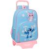 safta STITCH HAPPY - Zaino scuola con carrello 905, ideale per bambini di diverse età, comodo e versatile, qualità e resistenza, 33 x 14 x 42 cm, azzurro, M, Casual