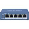 HIKVISION SWITCH HIKVISION DS-3E0505P-E L2, Unmanaged, 4 Gigabit POE ports, 1 Gigabit RJ45