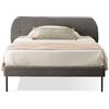 EVERGREENWEB MATERASSI & BEDS EVERGREENWEB Letto una Piazza e mezzo 120x200 cm| Letto a doghe in doghe in legno e testata trapuntata stondata | Facile da montare| Colore Tortora | Mod. Madrid