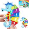 JoyPlus Giocattoli Sensoriali di Ordinamento dei Colori, Giochi Sensoriali Gioco Gel Anti Stress Autismo Giocattoli, Giocattolo da Viaggio Silenzioso per Bambini di 3+ Anni, Cavallo di Mare