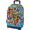 POOL OVER Tinta Unita Stumble Zaino Trolley Dream Cross Azzurro
