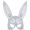 Fever Jewel Bunny Mask Silver