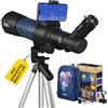 National Geographic smartes AR - Telescopio per bambini con treppiede, zaino, supporto per smartphone e app di realtà aumentata