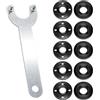 Zxglxinyao 10 Dadi Flangiati per Smerigliatrice Angolare con Chiave di Bloccaggio, Compatibili con Milwaukee Makita Bosch 4,5 5 5