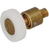Amig - Cuscinetto Box Doccia | Set di 2 Unità | Ø 21 x 30 mm | Cuscinetto Articolato e Vite M6 | Per Porta Scorrevole Doccia | Nylon Bianco