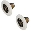 Amig - Cuscinetto Box Doccia | Set di 2 Unità | Ø 20/12 mm | Cuscinetto Frontale e Vite M4x20 | Per Porte Scorrevoli delle Docce | Poliammide Bianco