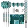 Target Darts Rove Steel Tip Swiss Point Darts, 90% Tungsten Dart Set | Freccette con Punta in Acciaio, Freccette Verdi e argentate, con Punte svizzere e Utensili e Canna 01/02/03-22G/23G/24G/25G