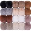BQTQ 20 Pezzi Pompon in Finte Pelliccia Pom Pom Palla Pompon Ball per Portachiavi Cappelli Borse, 10 Colori