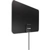 Meliconi Antenna TV Easy Fit, Amplificata, Ultra Slim, Compatibile DVB-T2 HEVC, DVB-T, DAB+, Filtro 4G/5G, Alimentazione USB 5V, Facile Installazione con Biadesivi Inclusi