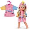BABY born Accappatoio BABY born - Con cappuccio e maniche di diversi colori - Accessorio per bambole di alta qualità - Vestiti adatti a bambole di 43 cm