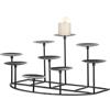 Romadedi Portacandele per camino, 9 candelabri, per candele a colonna, supporto per candela, in ferro, centrotavola, mantello, decorazione per pavimento, decorazione natalizia dell'Avvento