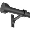 Kemmie Bastoni per tende telescopici laterali da 30,5-50,8 cm, diametro 2,5 cm, asta regolabile in metallo, nero opaco