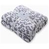 MH MYLUNE HOME Coperta in pile per divano e letto, double-face, motivo leopardato, 130 x 160 cm, soffice, super morbida e calda, reversibile, per divano, sedia, divano, grigio