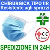Polonord Adeste Mascherina chirurgica monouso a 3 strati Tipo IIR resistente agli spruzzi. Confezione da 50 pezzi (5 buste sigillate da 10 mascherine). Certificato CE, iscritto RDM. Oltre 20.000 pz.
