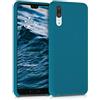 kwmobile Cover per Huawei P20 Custodia - Back Case per Smartphone in Silicone TPU - Protezione Gommata - turchese matt