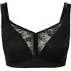Ulla Popken Minimizer, Wireless, Foamcup, Jaquard 830098 Reggiseno, Nero, 6D Donna