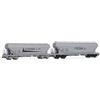 RIVAROSSI HR6678 Set 2 carri tramoggia Uas "Pagnan", livrea grigio chiaro, FS