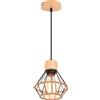 PETITES ECREVISSES Lampada a sospensione Vintage Industriale Lampada a Soffitto E27 Metallo e legno Paralume da Soffitto in Corda di Canapa Illuminazione a sospensione Nero Retro Per Cucina Camera da letto