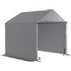 Outsunny Abri de jardin 2 x 2 x 2 m abri vélo extérieur con telaio in acciaio zincato, impermeabile e resistente ai raggi UV - grigio