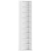 HOMCOM Scaffale Porta CD con 6 Ripiani Regolabili, Capacità di 260 CD/120 DVD, 33x24x140 cm, Bianco | Aosom Italy