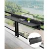 VEVOR Tavolo Sospeso Pieghevole in Metallo per Ringhiera del Balcone da 1500 x 450 x 240 mm, Tavolo da Bar all'Aperto per Ringhiere, per Ringhiere e Patio e Terrazza Staffa in Acciaio Inox