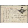 WW1 1916 FRANCHIGIA R.MARINA CON CENSURA DAL COMANDO DELLA R.N. REGINA ELENA