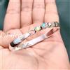 Fatto a mano Bracciale alla moda in argento sterling 925 con opale di fuoco etiope e più p...