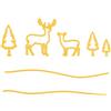 Nellie's Choice, Abeti e Renne, da 1.6 x 3.2 cm a 21 cm Fustelle, per Creare Biglietti, Natale, Scrapbooking, Fai da Te, DIY, Giallo, 58x74 / 43x46 / 29x60 / 23x47 / 16x32 / 210mm