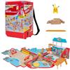 Bandai - Pokémon - Zaino da Allenamento da Spiaggia - Universo di Gioco Pokémon con Mini Giochi - Borsa Che Si trasforma in Un Parco Giochi Spiaggia - Statuetta Pikachu Inclusa - Cofanetto Giocattolo