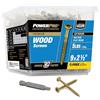 Power Pro 48610 Viti per legno, n. 9 x 2-1/2, viti per ponte esterno premium, resistenti alla ruggine, bronzo rivestito in resina epossidica, vasca da 2,3 kg, 501 pezzi