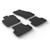 Gledring AutoStyle 0313 Tappetini in Gomma 4 Pezzi Clip di Montaggio Nero