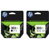 HP 303XL 3YN10AE - Cartuccia di inchiostro originale, 3 colori, 12/10 ml (nero/bianco/colorato), 600/415 pagine (nero/bianco/colore), 2 pezzi