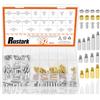 Rustark 192 distanziatori esagonali M4 in ottone nichelato maschio femmina, distanziatori maschio/femmina, kit assortito con viti filettate per scheda madre e circuiti stampati, per scheda madre PCB