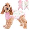 PUMYPOREITY Tutina Post Operatoria Cane Femmina, Body Chirurgico Cane Femmina Recupero della Chirurgia del Cane(Pesca, XL)