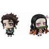 MegaHouse NUOVA figura in PVC Chimi Mega Buddy Series Kamado Tanjiro & Nezuko 6,5 cm da...