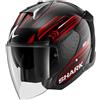 Shark Casco Moto Jet Shark SKWAL i3 JET LIGHT-BLUR Nero Rosso Bian