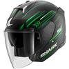Shark Casco Moto Jet Shark SKWAL i3 JET LIGHT-BLUR Nero Verde Bian