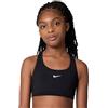 Nike Sports Bra Ragazza Dri-Fit Swoosh Bra, Black/White, FJ7161-010, S